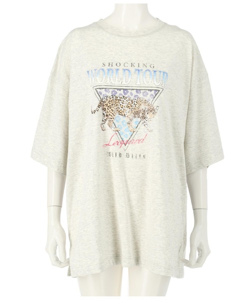 ANAP（アナップ）の「ピグメント加工アニマルプリントTシャツ（Tシャツ/カットソー・レディース・ライトグレー/ブルー/スミクロ・FREE）」の9枚目の写真