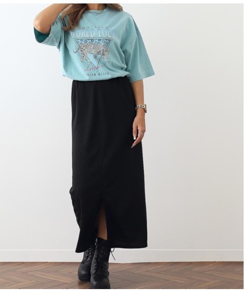 ANAP（アナップ）の「ピグメント加工アニマルプリントTシャツ（Tシャツ/カットソー・レディース・ライトグレー/ブルー/スミクロ・FREE）」の6枚目の写真