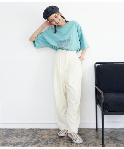 ANAP（アナップ）の「ピグメント加工アニマルプリントTシャツ（Tシャツ/カットソー・レディース・ライトグレー/ブルー/スミクロ・FREE）」の22枚目の写真