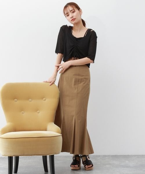 mysty woman(ミスティウーマン)の「シアードロストツインプルオーバー 297708(Tシャツ/カットソー・レディース・パープル/ベージュ/ブラック/オフホワイト・FREE)」の11枚目の写真