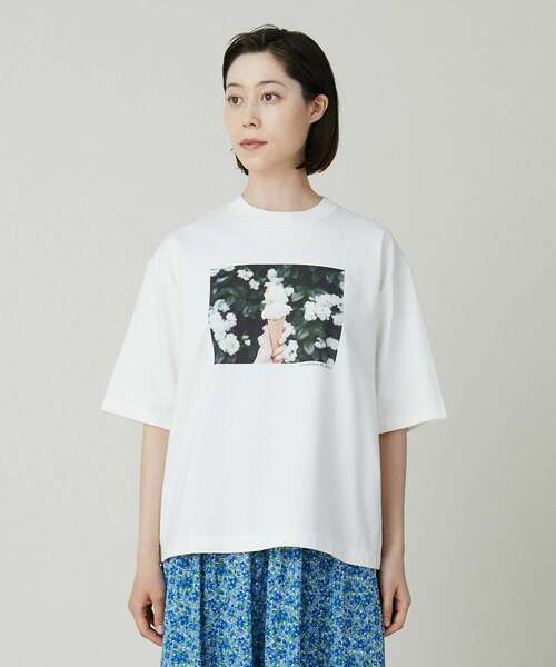 ADIEU TRISTESSE(アデュートリステス)の「BLANCO ICE CREAMコラボTシャツ(Tシャツ/カットソー・レディース・ホワイト/アイボリー/ピンク・M/L)」の8枚目の写真