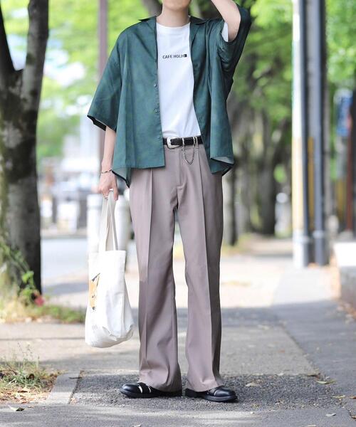 coen by Mr.SZK（コーエンバイミスタースズキ）の「隠しプリント柄シャツ / ペイズリー柄オープンカラーシャツ（シャツ/ブラウス・メンズ・ブラウン/オリーブ・S/M/L/XL）」の5枚目の写真