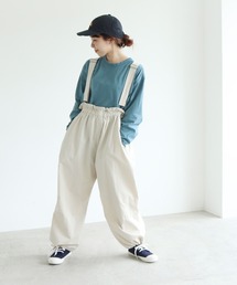 PAR ICI（パーリッシィ）の「AMASISオーガニックツイル 吊りパンツ（その他パンツ）」