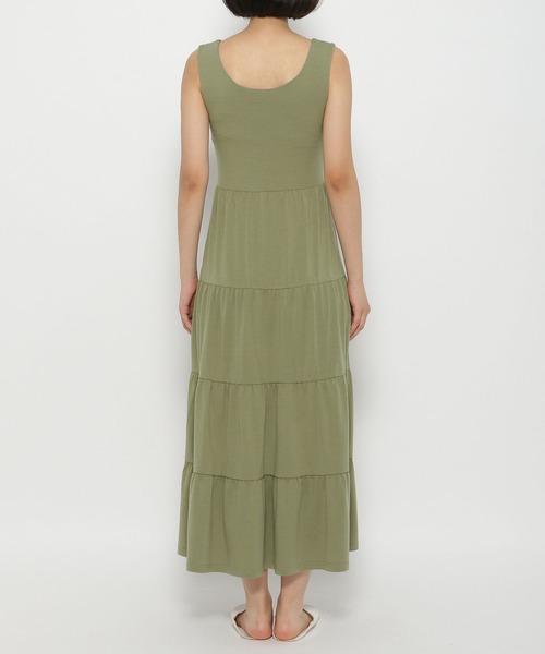 bijorie（ビジュリィ）の「【bijorie】カップ付きティアードワンピース 22SS（ルームワンピース・レディース・ブラック/グレー/オリーブ・MEDIUM/LARGE）」の11枚目の写真