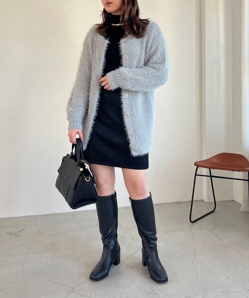 MAJESTIC LEGON（マジェスティックレゴン）の「ZIP美脚ロングブーツ（ブーツ・レディース・ブラック/ブラウン・MEDIUM/LARGE）」の14枚目の写真