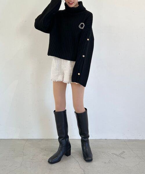 MAJESTIC LEGON（マジェスティックレゴン）の「ZIP美脚ロングブーツ（ブーツ・レディース・ブラック/ブラウン・MEDIUM/LARGE）」の15枚目の写真