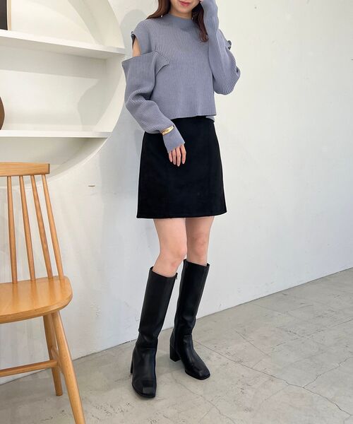 MAJESTIC LEGON（マジェスティックレゴン）の「ZIP美脚ロングブーツ（ブーツ・レディース・ブラック/ブラウン・MEDIUM/LARGE）」の16枚目の写真