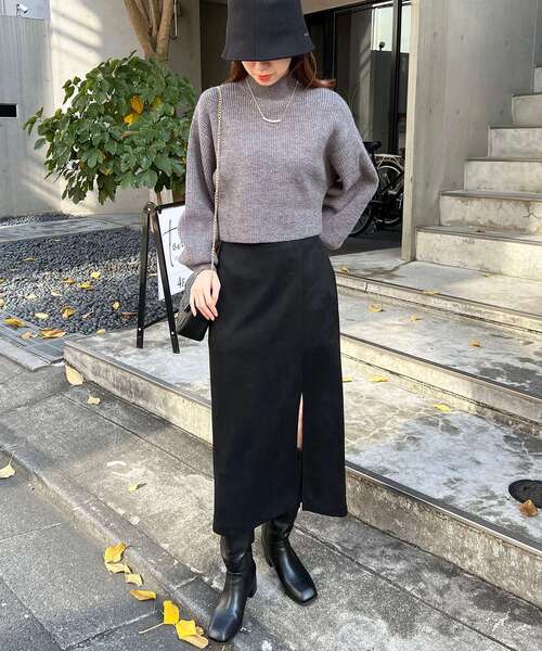 MAJESTIC LEGON（マジェスティックレゴン）の「ZIP美脚ロングブーツ（ブーツ・レディース・ブラック/ブラウン・MEDIUM/LARGE）」の22枚目の写真