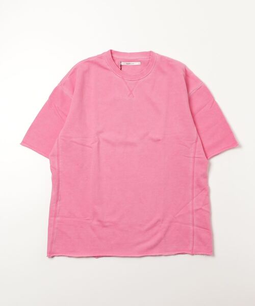 hardcover（ハードカバー）の「hardcover/ダーティ加工クルー（Tシャツ/カットソー・レディース・レッド/サックスブルー・FREE）」の4枚目の写真