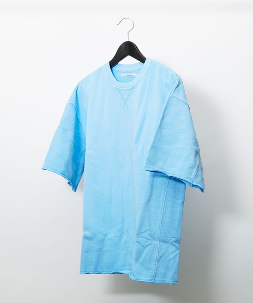 hardcover（ハードカバー）の「hardcover/ダーティ加工クルー（Tシャツ/カットソー・レディース・レッド/サックスブルー・FREE）」の5枚目の写真