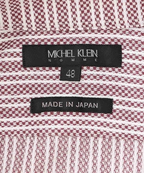 MICHEL KLEIN HOMME   （ミッシェルクランオム）の「【2022年モデル】《日本製》ストライプラッセルシャツ（シャツ/ブラウス・メンズ・パープル/ブラック/グレー/ベージュ/ブルー/モカ/ボルドー・X-LARGE/MEDIUM/LARGE/44/52）」の12枚目の写真