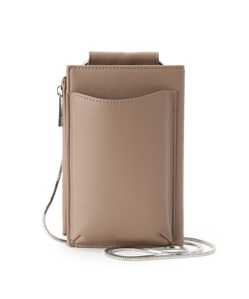 THE SHOP TK （ザ ショップ ティーケー ）の「◆スマホショルダーミニウォレットバッグ（ショルダーバッグ・レディース・ブラック/イエロー/サンドベージュ/ピンク系/ダークグリーン/ゴールド/ベージュ系5/ベージュ系その他2・00）」の4枚目の写真