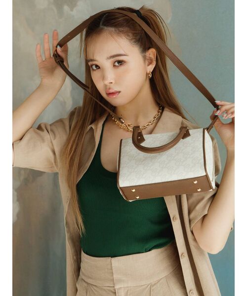 CALNAMUR（カルナムール）の「ミニボストンバッグ（ボストンバッグ・レディース・アイボリー・FREE）」の2枚目の写真