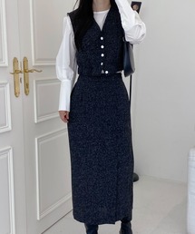 by muni:r | フェミニンツイードセットアップ(ワンピース)