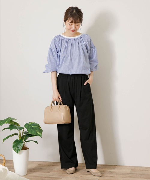 URBAN RESEARCH Sonny Label（アーバンリサーチサニーレーベル）の「ギャザースリーブブラウス（シャツ/ブラウス・レディース・ベージュ/ブルー/ホワイト・FREE）」の21枚目の写真