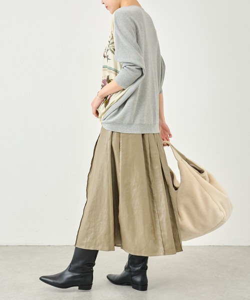 BEARDSLEY（ビアズリー）の「フェイクボアトートバッグ：すぐにお届け! A4サイズ収納可（トートバッグ・レディース・アイボリー/ブラウン系その他・FREE）」の10枚目の写真