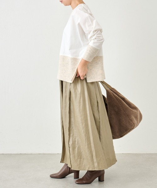 BEARDSLEY（ビアズリー）の「フェイクボアトートバッグ：すぐにお届け! A4サイズ収納可（トートバッグ・レディース・アイボリー/ブラウン系その他・FREE）」の13枚目の写真