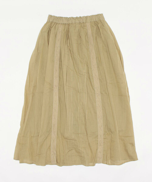 Samansa Mos2(サマンサ モスモス)の「ピンタックレースギャザースカート(スカート・レディース・グリーン/ベージュ/ブラック・フリ-)」の2枚目の写真