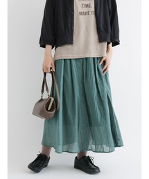 Samansa Mos2 | ピンタックレースギャザースカート(スカート)