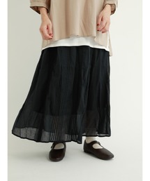 Samansa Mos2 | ピンタックレースギャザースカート(スカート)