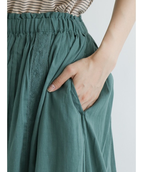 Samansa Mos2(サマンサ モスモス)の「ピンタックレースギャザースカート(スカート・レディース・グリーン/ベージュ/ブラック・フリ-)」の14枚目の写真