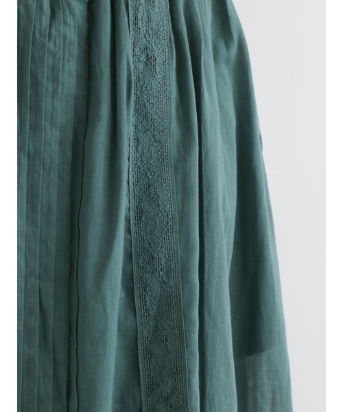 Samansa Mos2(サマンサ モスモス)の「ピンタックレースギャザースカート(スカート・レディース・グリーン/ベージュ/ブラック・フリ-)」の9枚目の写真