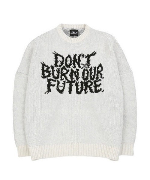 AJOBYAJO（アジョバイアジョ）の「韓国ブランド AJOBYAJO アジョバイアジョ Oversized Slogan Wool Knit Sweater オーバーサイズ ニット セーター ニットセーター ロゴニット ロゴセーター 秋服 冬服（ニット/セーター・メンズ・ブラック/ネイビー/アイボリー/ミント/杢グレー/ブルー系その他/ライラック/カーキ/ピンク/スカイブルー・M/L/XL）」の16枚目の写真