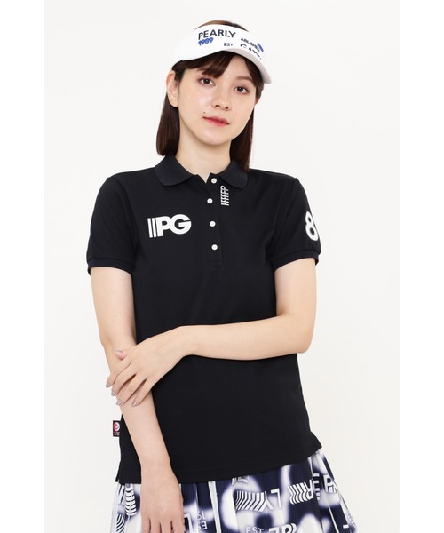 PEARLY GATES（パーリーゲイツ）の「【PEARLY GATES】アンドプラスカノコ 半袖ポロシャツ ＜グラデーションロゴ＞（ポロシャツ・レディース・ホワイト/ネイビー/ピンク/グリーン・SMALL/MEDIUM/LARGE/X-SMALL）」の3枚目の写真