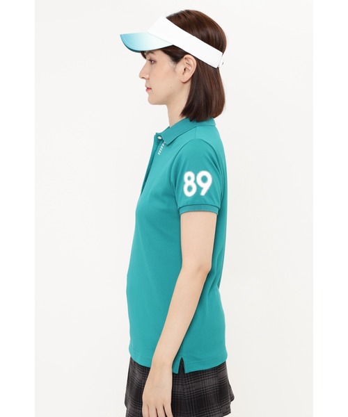 PEARLY GATES（パーリーゲイツ）の「【PEARLY GATES】アンドプラスカノコ 半袖ポロシャツ ＜グラデーションロゴ＞（ポロシャツ・レディース・ホワイト/ネイビー/ピンク/グリーン・SMALL/MEDIUM/LARGE/X-SMALL）」の17枚目の写真