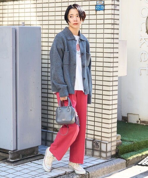 FREAK'S STORE（フリークスストア）の「テックウーリータックワイドパンツ（スラックス・レディース・グリーン/ブラウン/その他/コーラルピンク・MEDIUM/SMALL）」の13枚目の写真