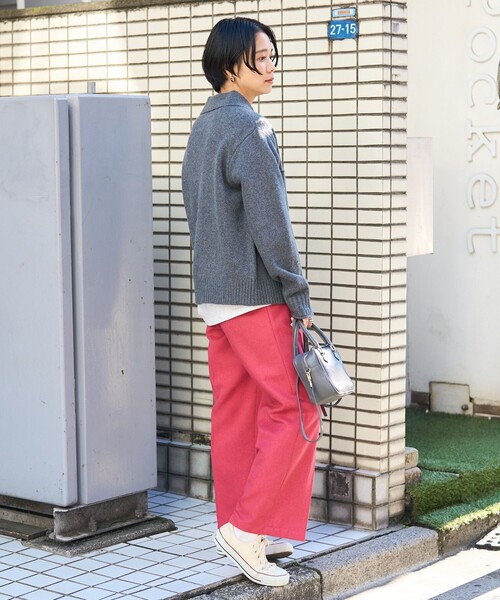 FREAK'S STORE（フリークスストア）の「テックウーリータックワイドパンツ（スラックス・レディース・グリーン/ブラウン/その他/コーラルピンク・MEDIUM/SMALL）」の14枚目の写真