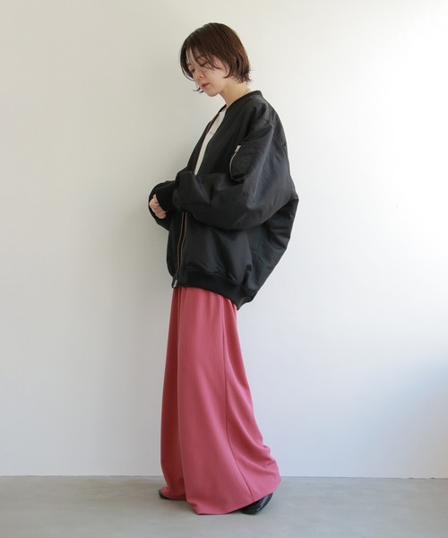 notch.（ノッチ）の「ルーズシルエット　ＭＡ－１（MA-1・レディース・ブラック/ベージュ/キャメル・M）」の11枚目の写真