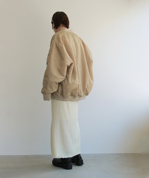 notch.（ノッチ）の「ルーズシルエット　ＭＡ－１（MA-1・レディース・ブラック/ベージュ/キャメル・M）」の13枚目の写真