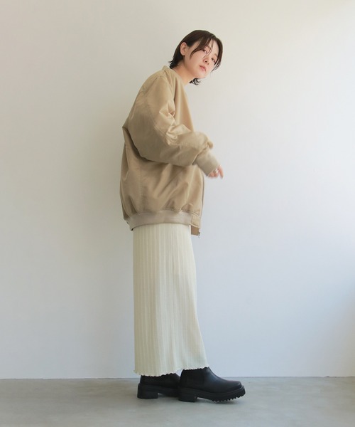 notch.（ノッチ）の「ルーズシルエット　ＭＡ－１（MA-1・レディース・ブラック/ベージュ/キャメル・M）」の16枚目の写真