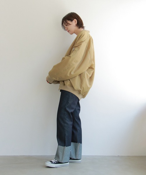 notch.（ノッチ）の「ルーズシルエット　ＭＡ－１（MA-1・レディース・ブラック/ベージュ/キャメル・M）」の17枚目の写真