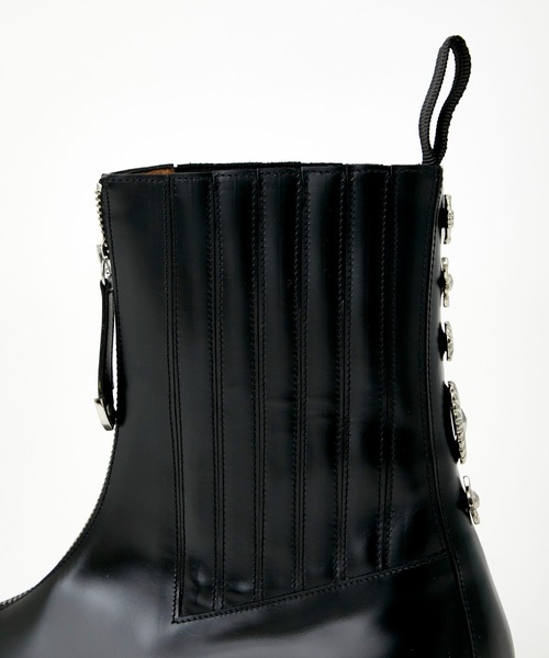 タグ付未使用TOGA VIRILIS バックルブーツ41　26cm 黒×シルバー タグ付未使用TOGA VIRILIS バックルブーツ41 26cm 黒×シルバー