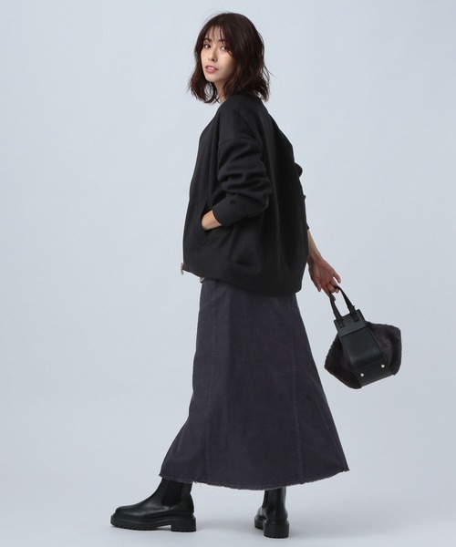 BAYFLOW(ベイフロー)の「ウーリージップブルゾン(ブルゾン・レディース・ライトグレー/ブラック/ブルー/アイボリー・SMALL/MEDIUM)」の7枚目の写真