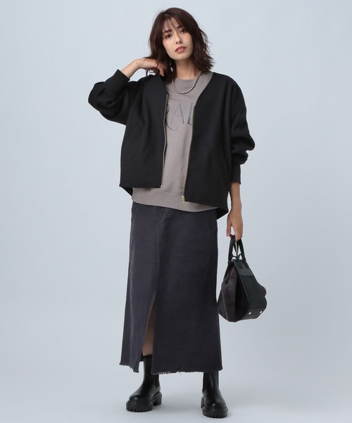 BAYFLOW(ベイフロー)の「ウーリージップブルゾン(ブルゾン・レディース・ライトグレー/ブラック/ブルー/アイボリー・SMALL/MEDIUM)」の8枚目の写真