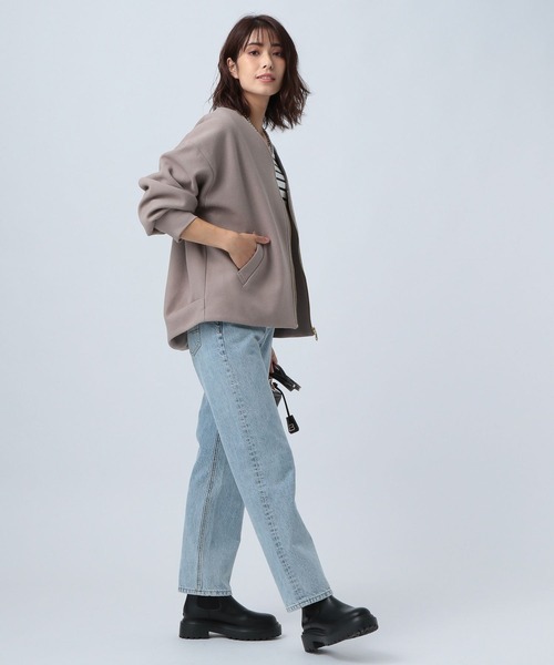 BAYFLOW(ベイフロー)の「ウーリージップブルゾン(ブルゾン・レディース・ライトグレー/ブラック/ブルー/アイボリー・SMALL/MEDIUM)」の9枚目の写真