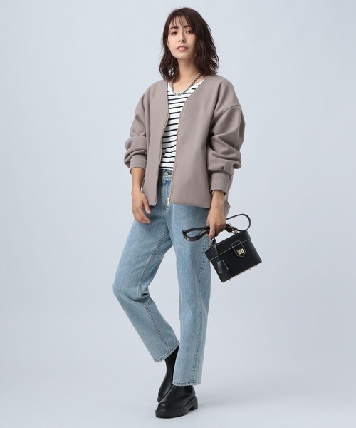 BAYFLOW(ベイフロー)の「ウーリージップブルゾン(ブルゾン・レディース・ライトグレー/ブラック/ブルー/アイボリー・SMALL/MEDIUM)」の10枚目の写真