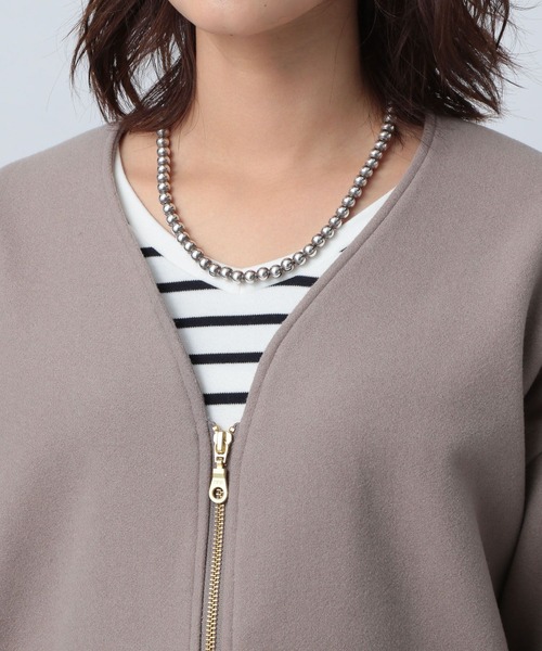 BAYFLOW(ベイフロー)の「ウーリージップブルゾン(ブルゾン・レディース・ライトグレー/ブラック/ブルー/アイボリー・SMALL/MEDIUM)」の17枚目の写真