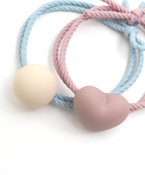 カラフルモチーフゴム(2Pセット)（ヘアゴム）｜BREEZE（ブリーズ