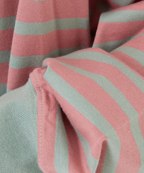 FREAK'S STORE（フリークスストア）の「ボーダーBIGロンTEE（Tシャツ/カットソー・レディース・ブラック/ピンク/イエロー/ブルー/グリーン・ﾌﾘ-）」の22枚目の写真