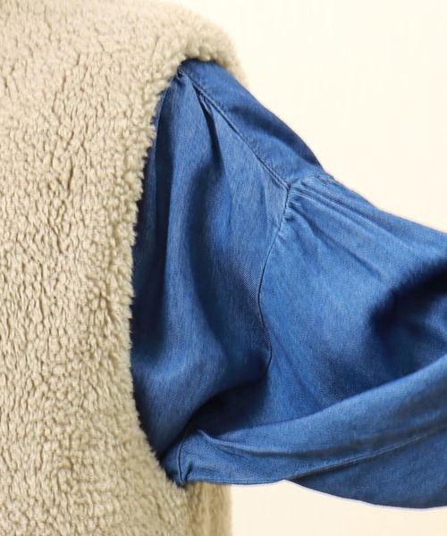 libelle more(リベル モア)の「ボアロングベスト(ベスト・レディース・ブラック/カーキ/モカ/グレイッシュベージュ・M/L)」の14枚目の写真