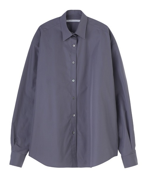 JOHN LAWRENCE SULLIVAN（ジョンローレンスサリバン）の「BROADCLOTH SIDE SLIT SHIRT（シャツ/ブラウス・レディース・ホワイト/ブラック/ブラウン/グレー・ONE SIZE）」の4枚目の写真