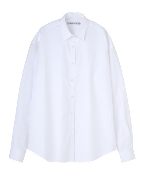 JOHN LAWRENCE SULLIVAN（ジョンローレンスサリバン）の「BROADCLOTH SIDE SLIT SHIRT（シャツ/ブラウス・レディース・ホワイト/ブラック/ブラウン/グレー・ONE SIZE）」の2枚目の写真