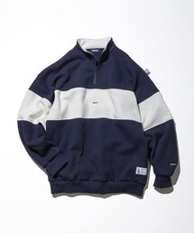 NAUTICA | NAUTICA/ノーティカ Panel Border Cadet Collar Fleece Sweatshirt(スウェット)