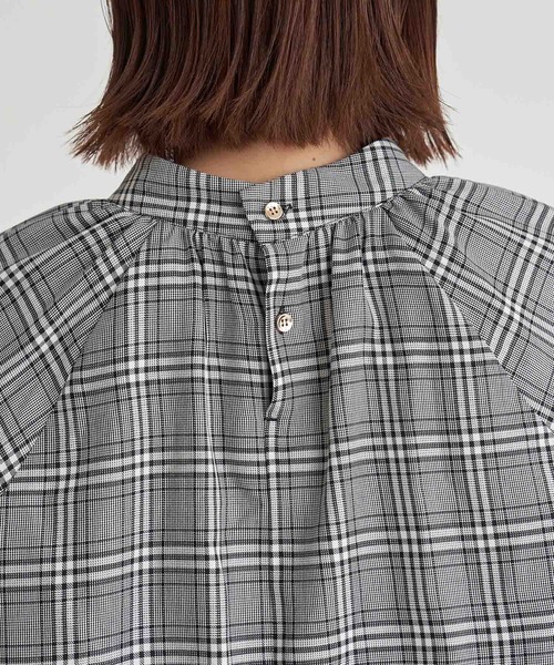 ROPE' PICNIC（ロペピクニック）の「先染めチェックブラウス（シャツ/ブラウス・レディース・パープル系その他2/ブラック系その他/ブラック・38）」の7枚目の写真