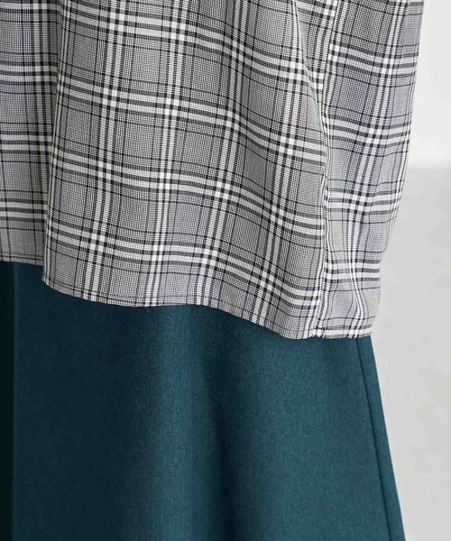 ROPE' PICNIC（ロペピクニック）の「先染めチェックブラウス（シャツ/ブラウス・レディース・パープル系その他2/ブラック系その他/ブラック・38）」の9枚目の写真