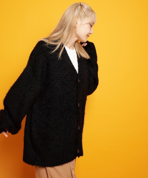 JACKROSE（ジャックローズ）の「JE モヘアタッチカーディガン（ニット/セーター・メンズ・ブラック/グリーン/マスタード・M/L）」の6枚目の写真